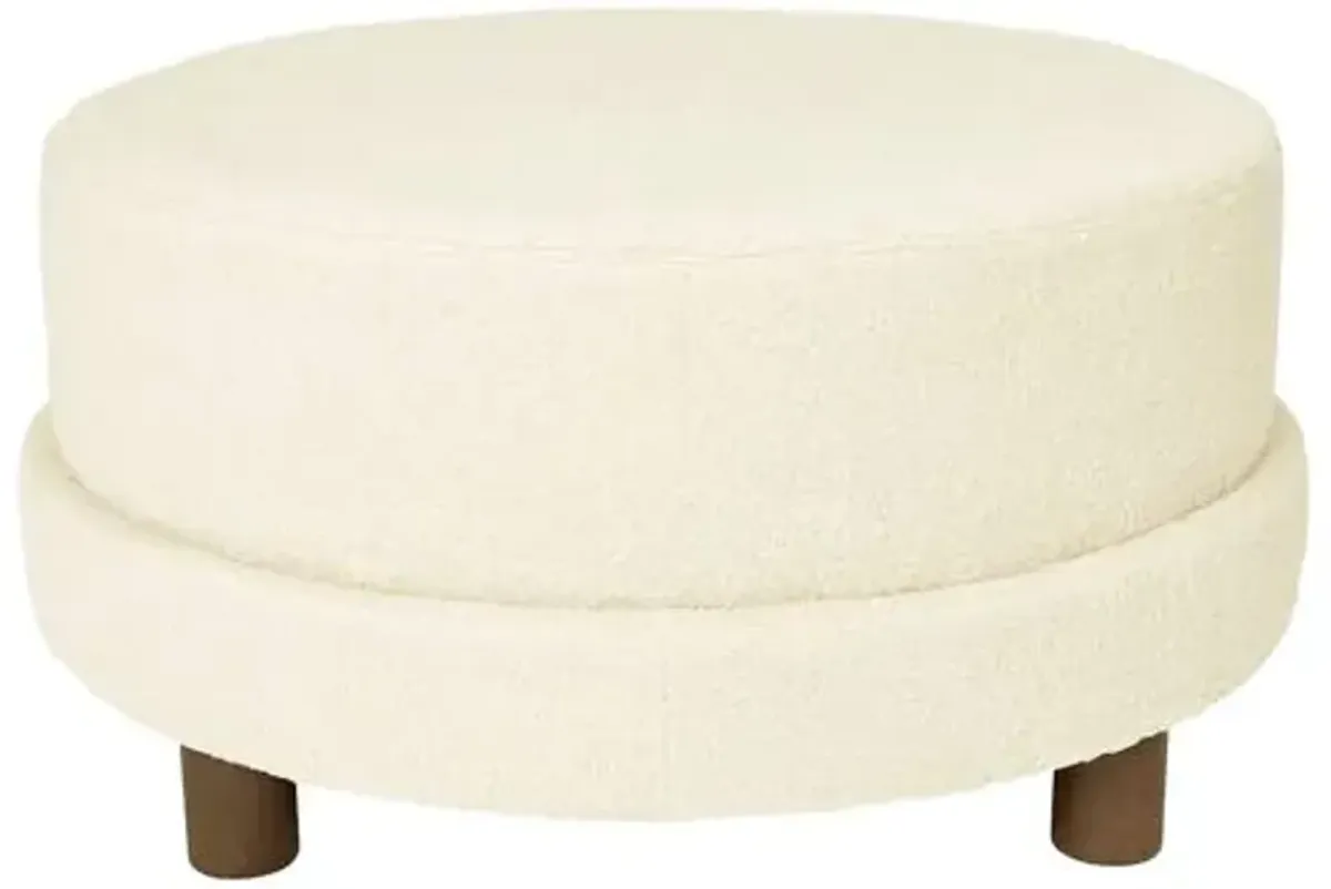 Kim Salmela - Cutler Sherling Ottoman - Ivory