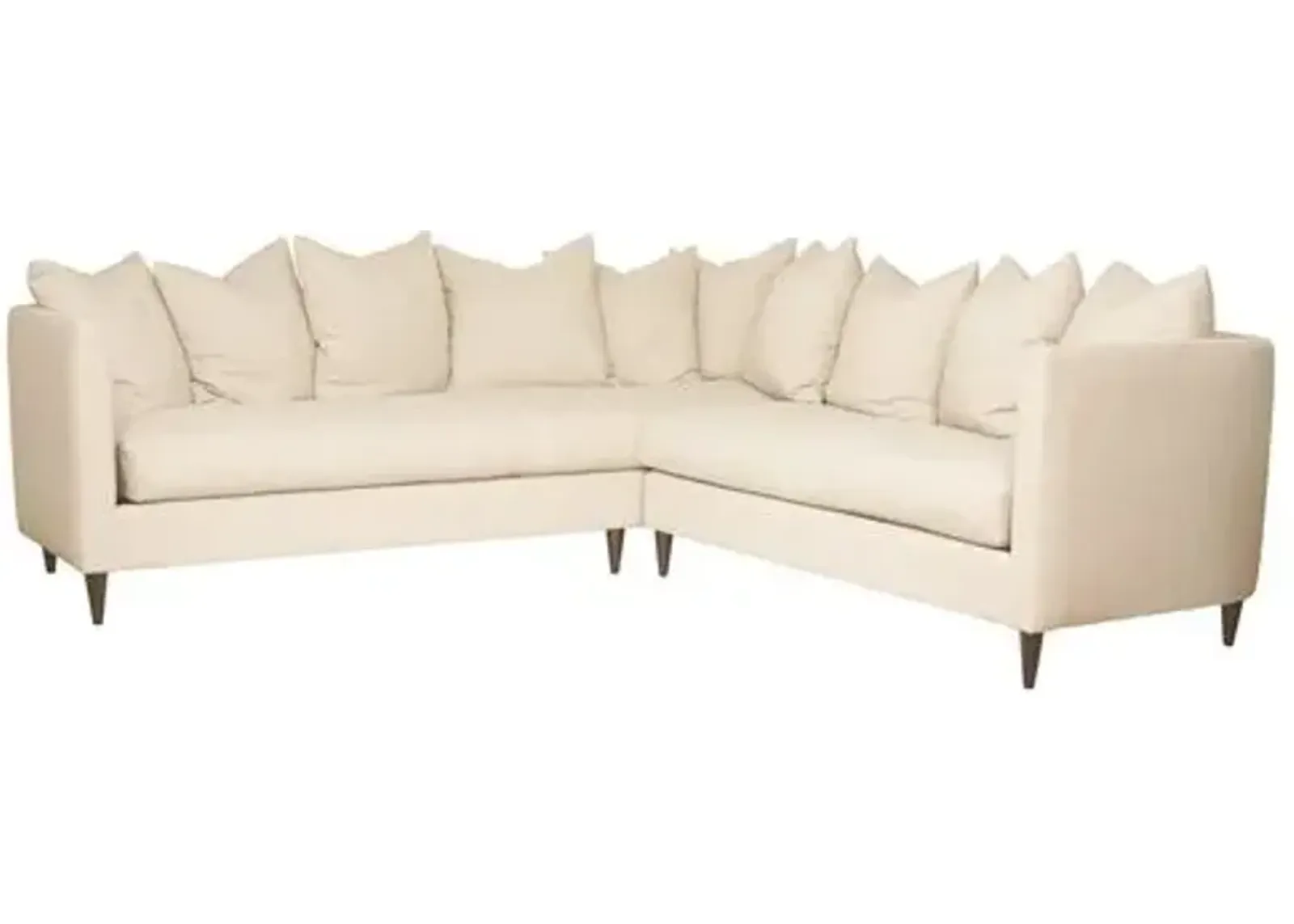 Kim Salmela - Laguna Linen Sectional - Beige