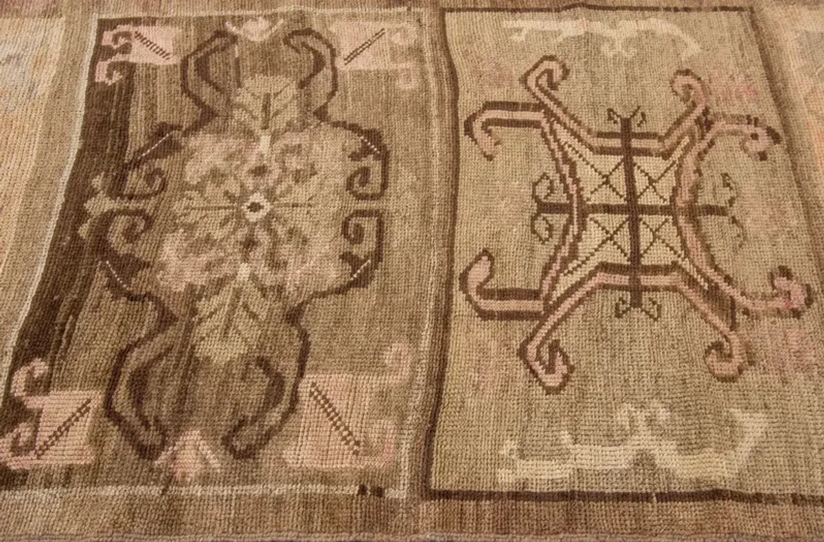 Vintage Turkish Anatolian Wool Runner - Apadana - Brown