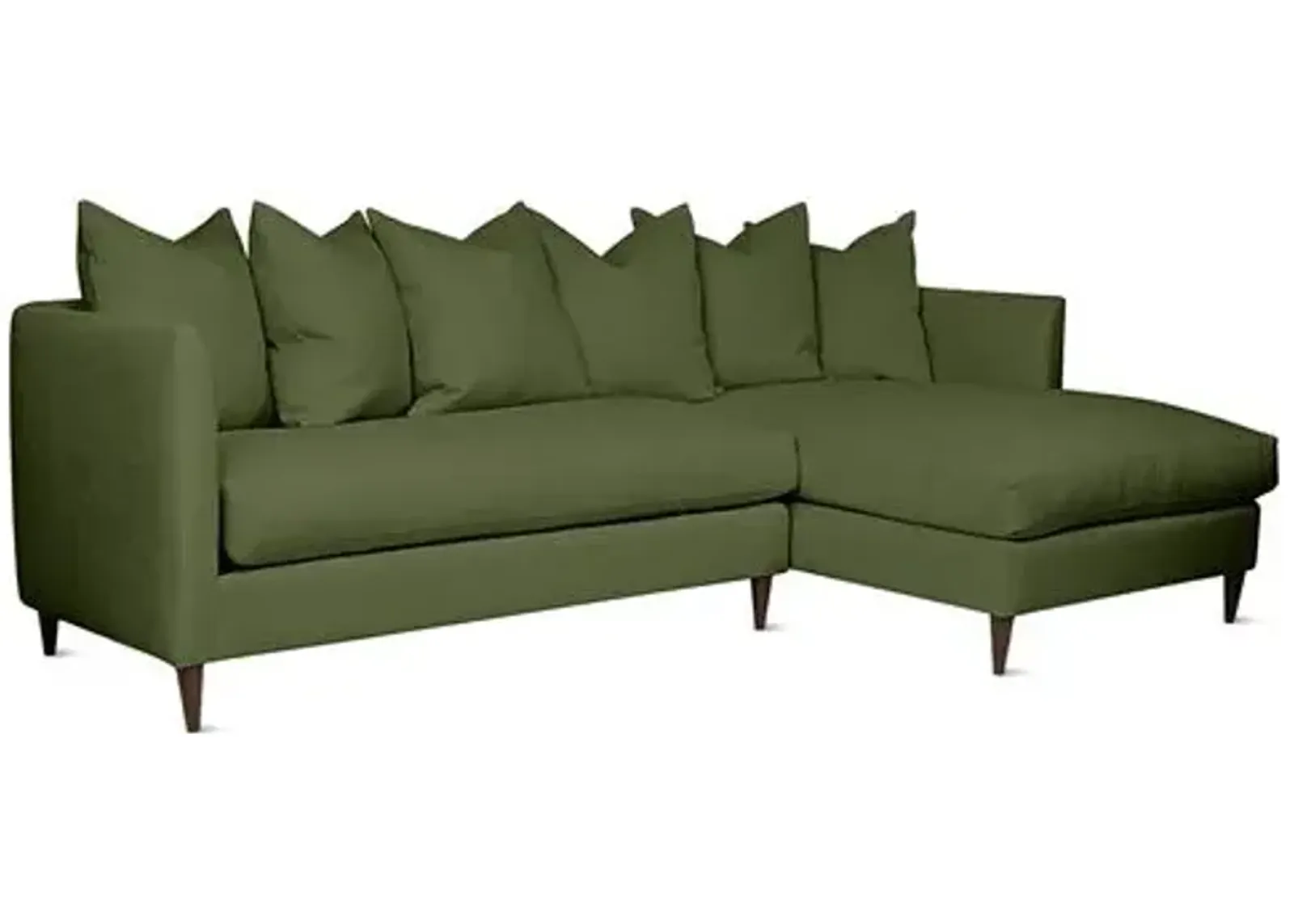 Kim Salmela - Laguna Linen RF Sectional - Green