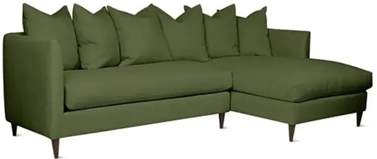 Kim Salmela - Laguna Linen RF Sectional - Green