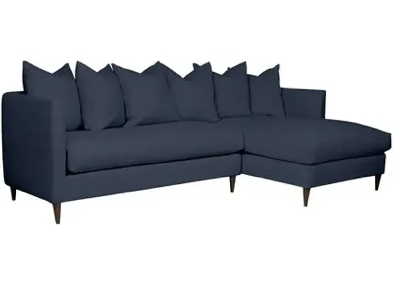 Kim Salmela - Laguna Linen RF Sectional - Blue