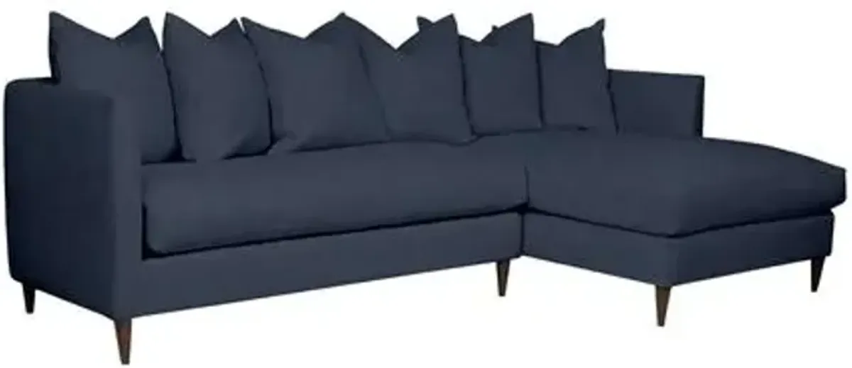 Kim Salmela - Laguna Linen RF Sectional - Blue