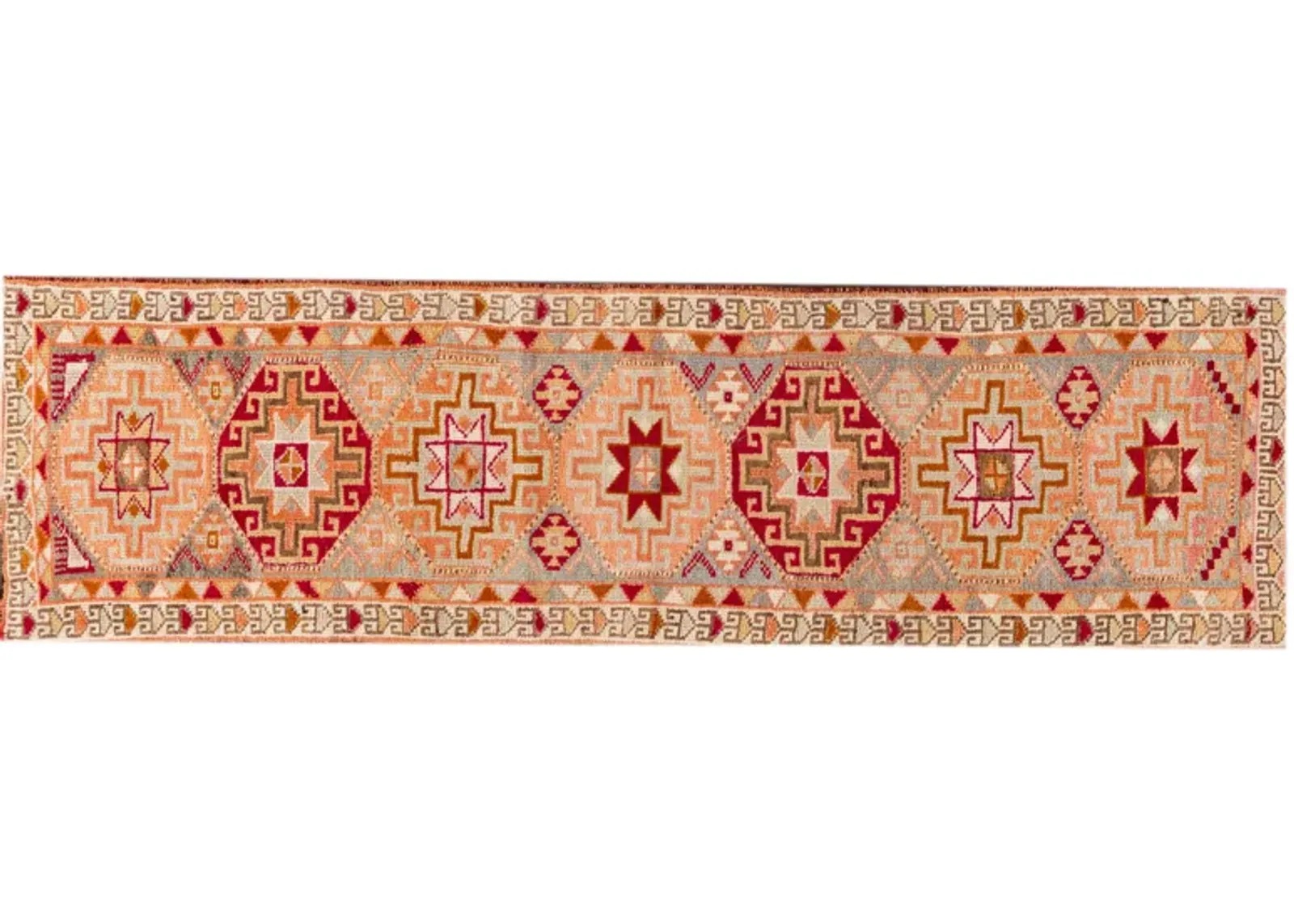 Vintage Turkish Anatolian Wool Runner - Apadana - Beige