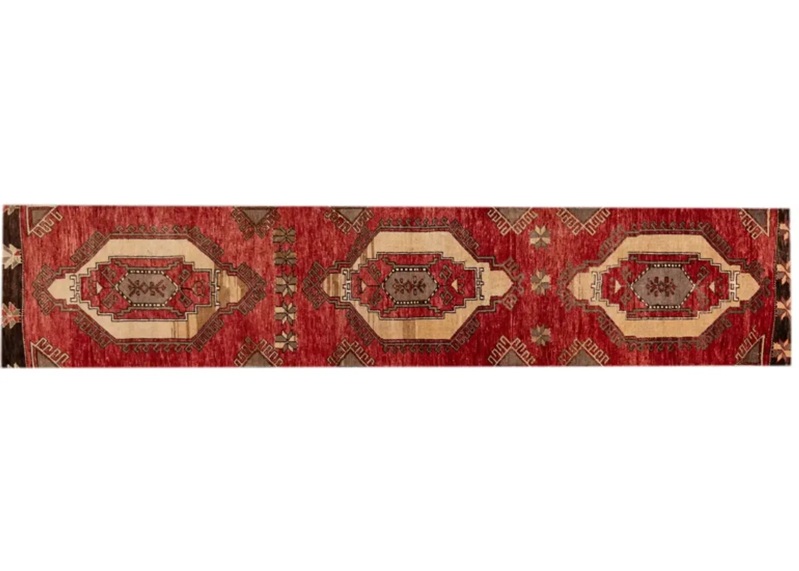 Vintage Turkish Anatolian Wool Runner - Apadana - Red