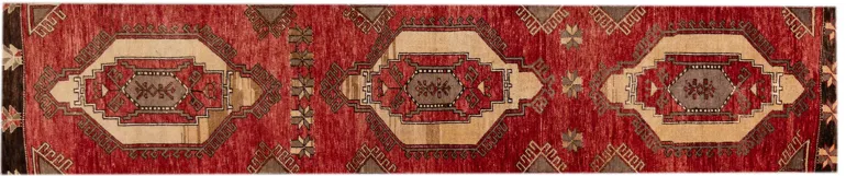 Vintage Turkish Anatolian Wool Runner - Apadana - Red