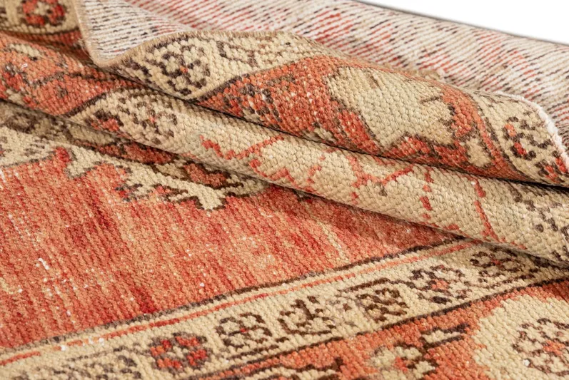 Early 20th Century Anatolian Wool Runner - Apadana - Orange