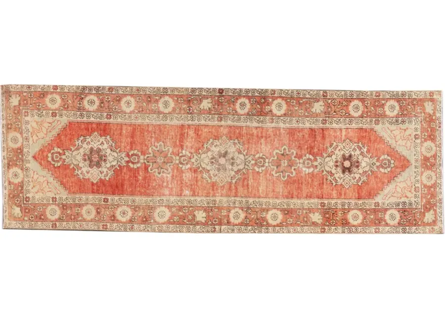 Early 20th Century Anatolian Wool Runner - Apadana - Orange