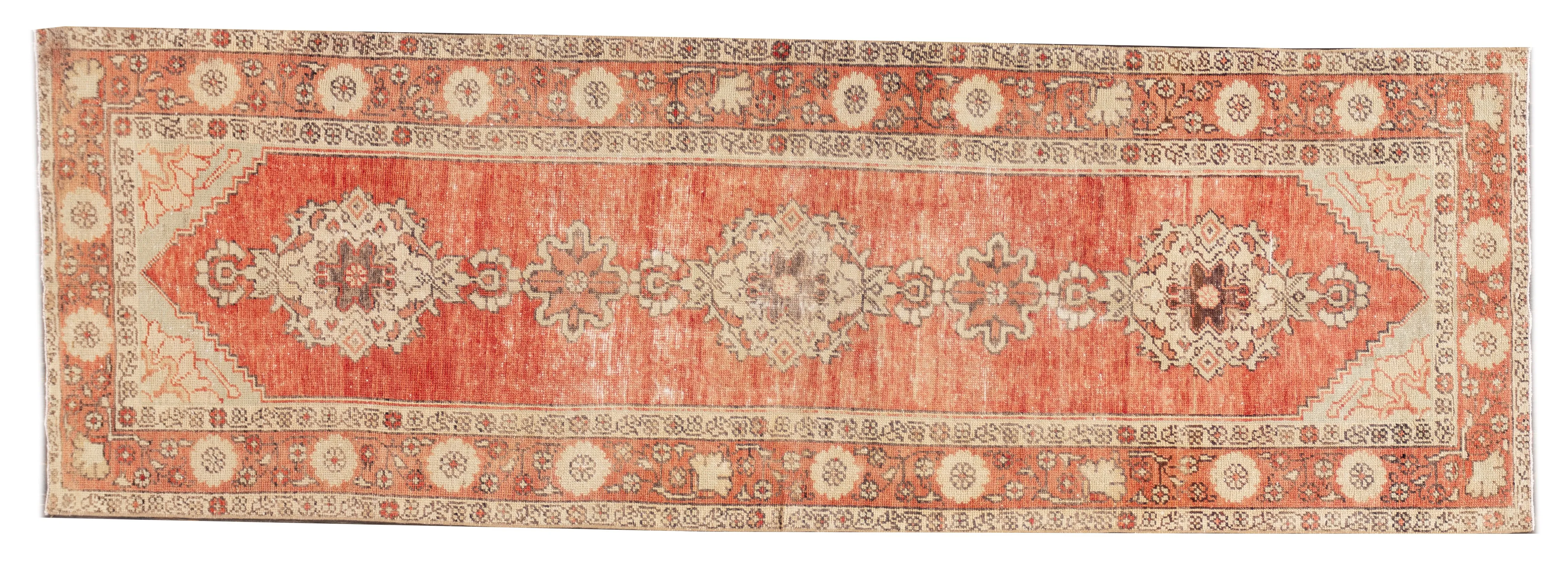 Early 20th Century Anatolian Wool Runner - Apadana - Orange