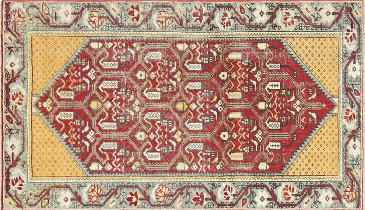 1960s Turkish Oushak Rug - 3' x 5'2" - Nalbandian - Red - Red