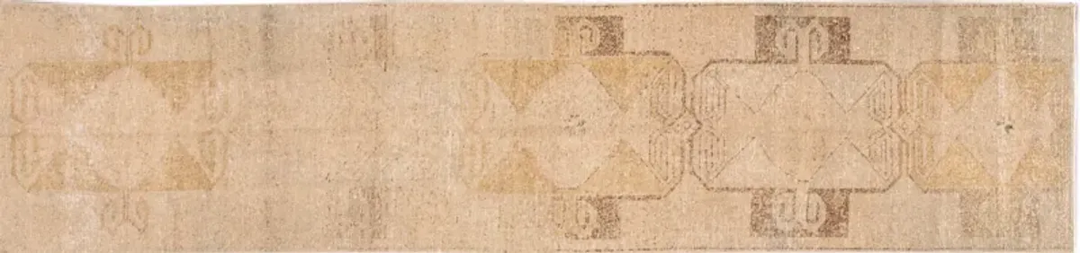 Mid-20th Century Turkish Wool Runner - Apadana - Beige