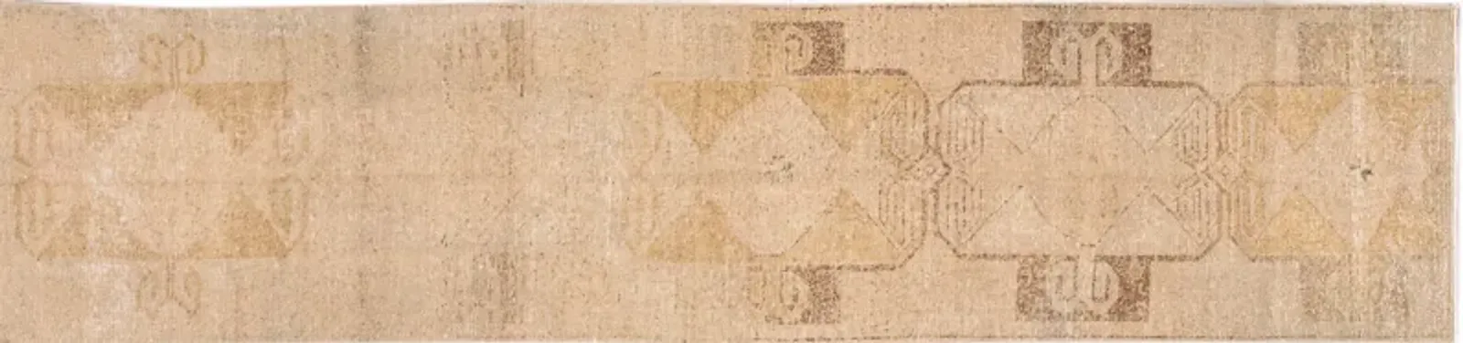 Mid-20th Century Turkish Wool Runner - Apadana - Beige