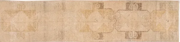 Mid-20th Century Turkish Wool Runner - Apadana - Beige