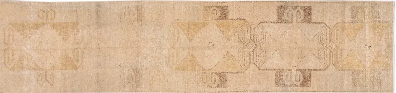 Mid-20th Century Turkish Wool Runner - Apadana - Beige