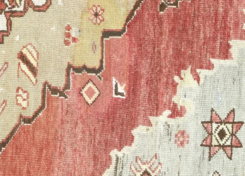 1960s Turkish Oushak Rug - 5'4" x 7'4" - Nalbandian - Red - Red