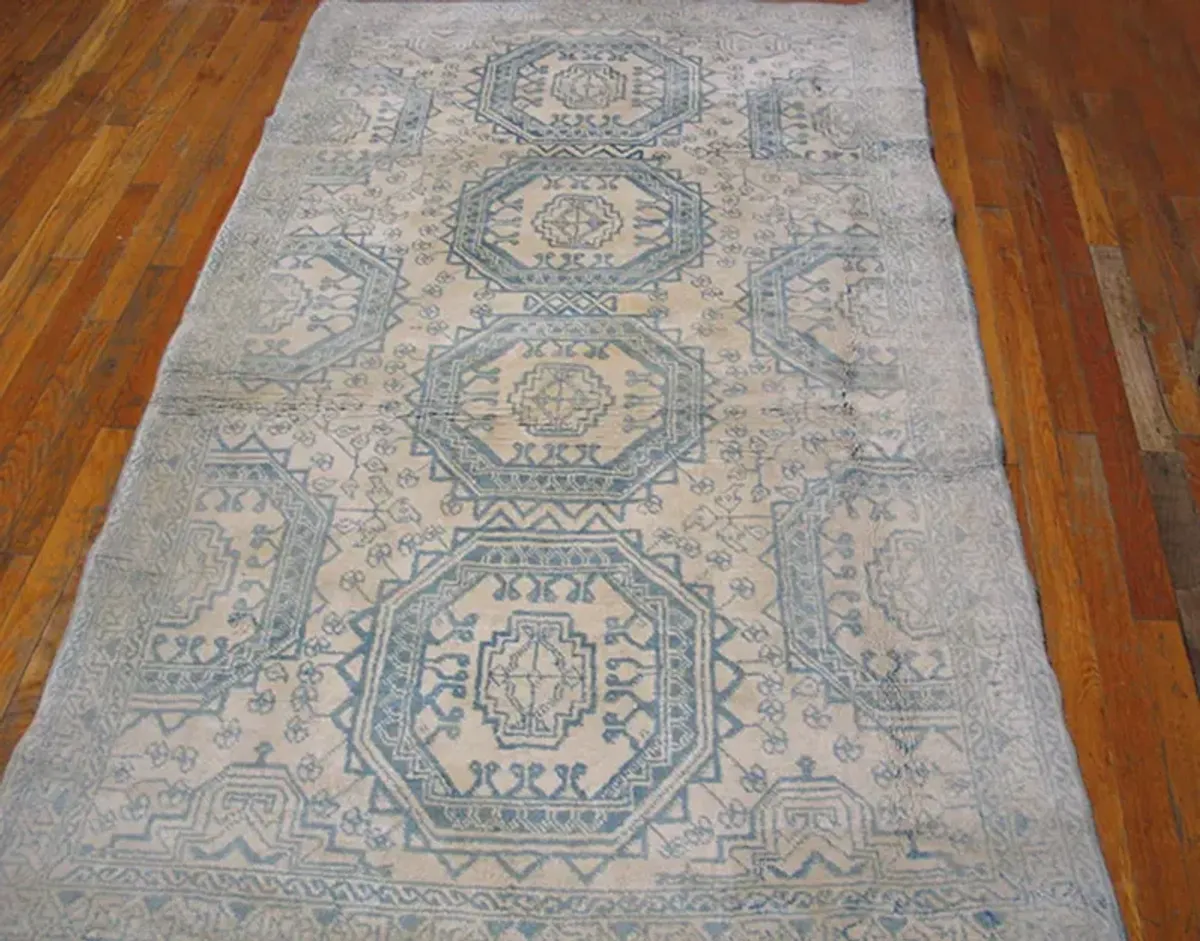 Indian Agra Rug 6'8" x 4'0" - Blue - Blue