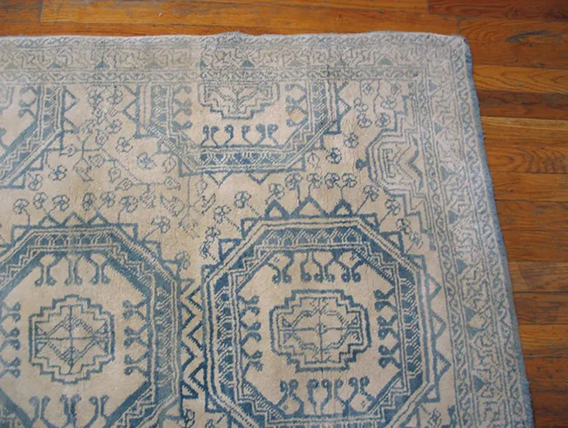 Indian Agra Rug 6'8" x 4'0" - Blue - Blue