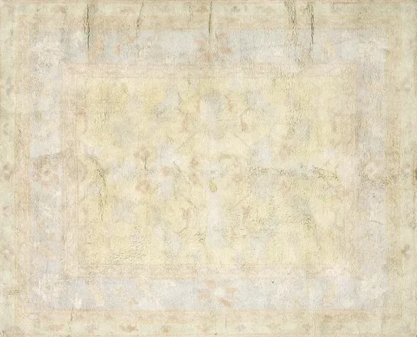 Indian Agra Rug 7'10" x 6'4" - Yellow - Yellow