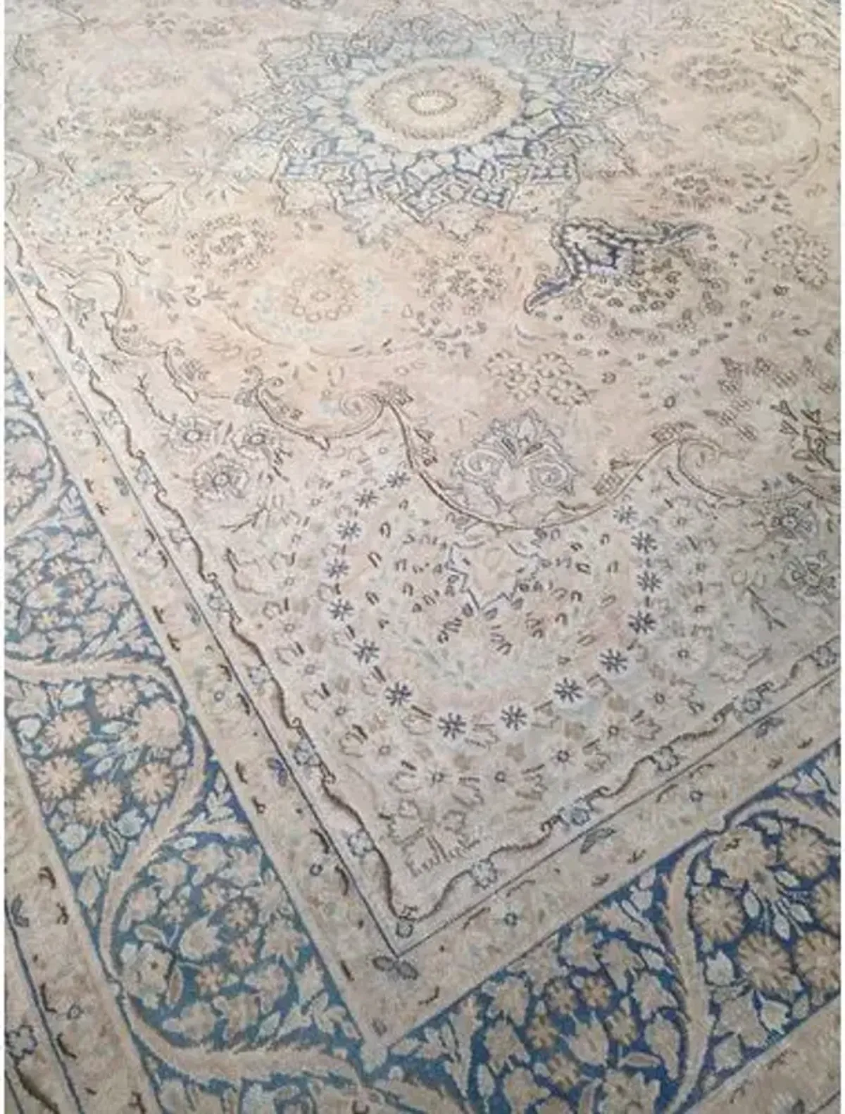 10'x13' Maz Rug - Ivory/Blue - F.J. Kashanian - Blue