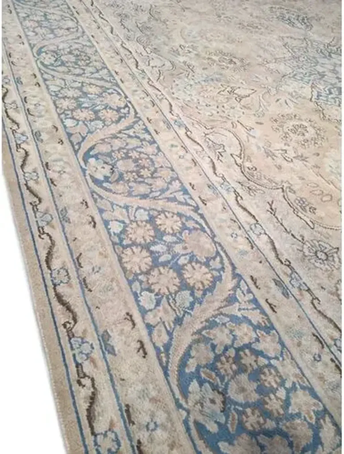 10'x13' Maz Rug - Ivory/Blue - F.J. Kashanian - Blue