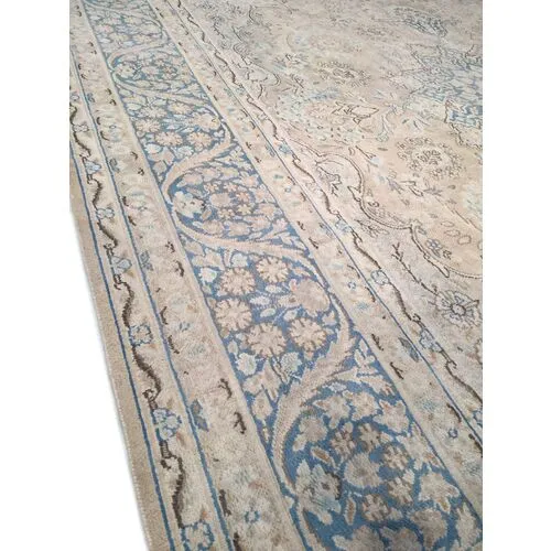 10'x13' Maz Rug - Ivory/Blue - F.J. Kashanian - Blue