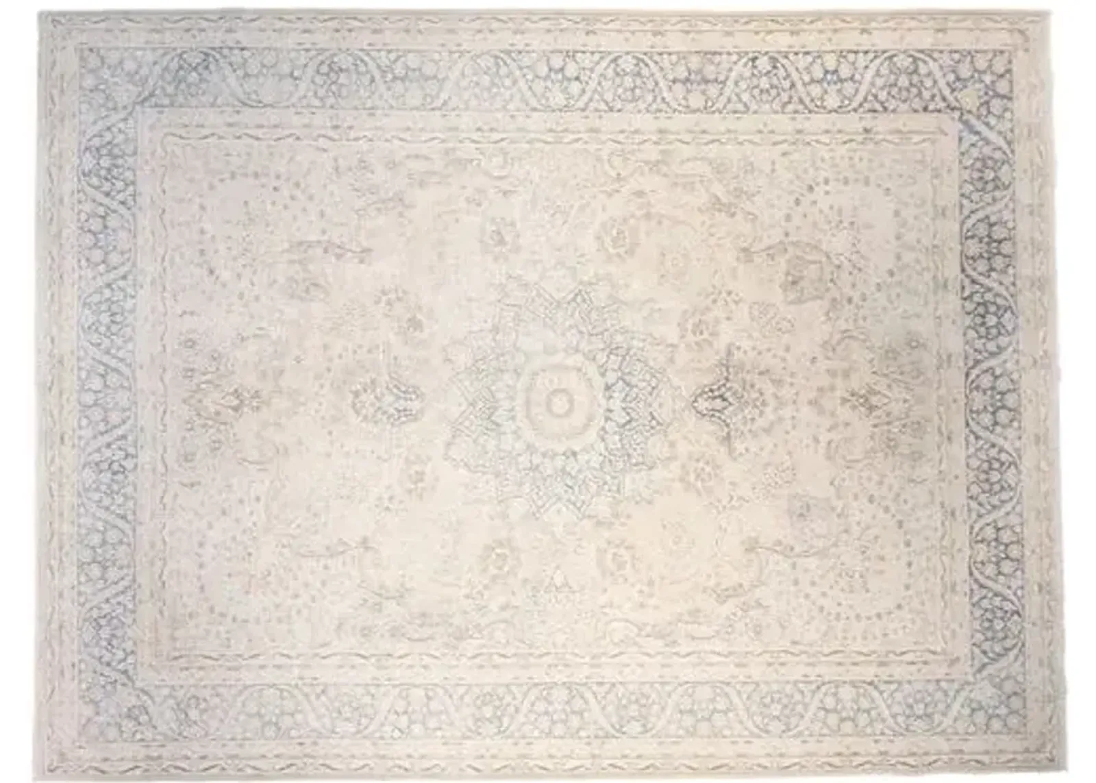 10'x13' Maz Rug - Ivory/Blue - F.J. Kashanian - Blue