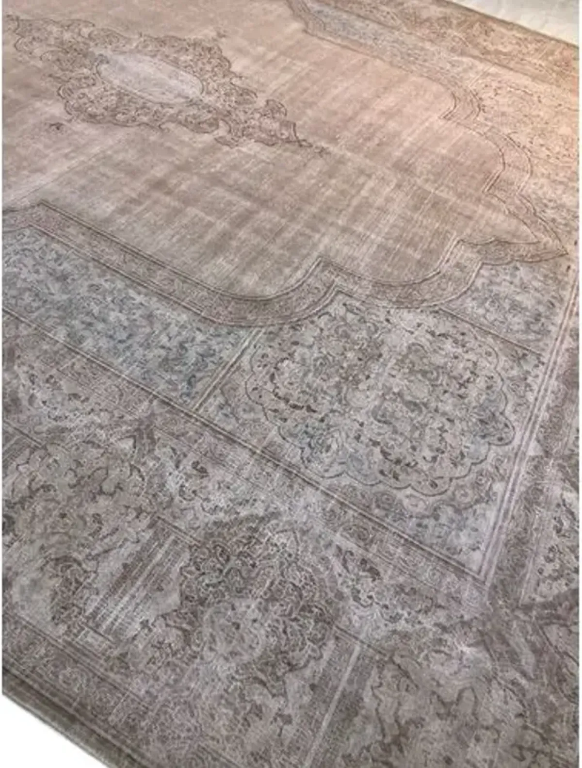 9'6"x12'6" Marya Rug - Taupe - F.J. Kashanian - Ivory - Ivory