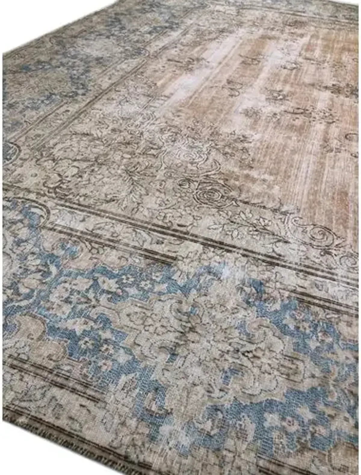 10'x14' Drake Rug - Taupe/Blue - F.J. Kashanian - Blue