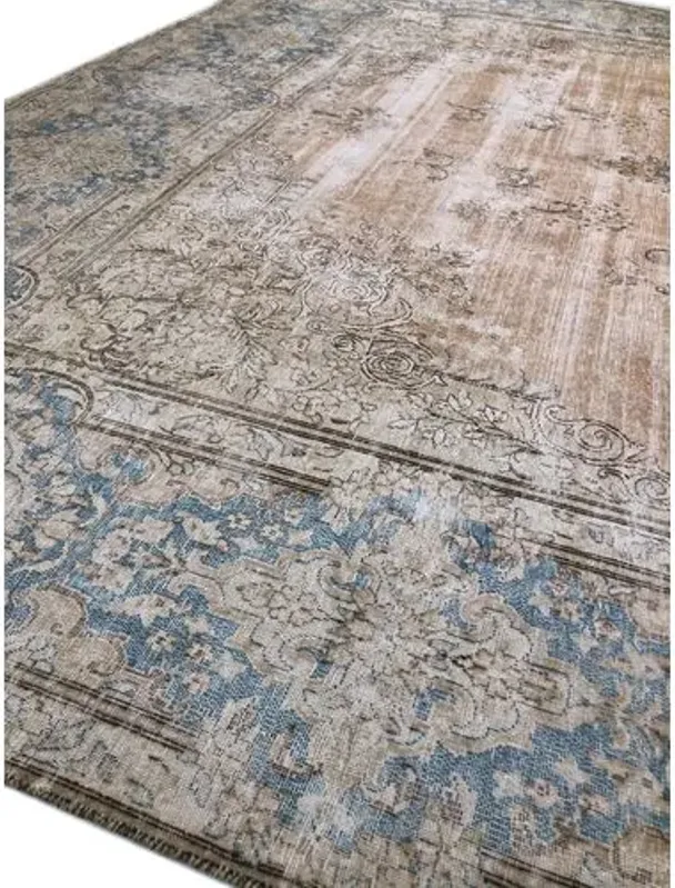 10'x14' Drake Rug - Taupe/Blue - F.J. Kashanian - Blue