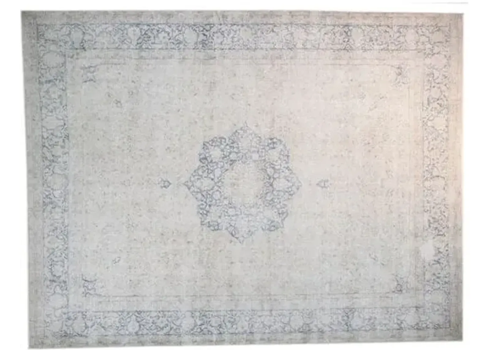 9'6"x12'6" Anthony Rug - Ivory/Blue - F.J. Kashanian - Ivory