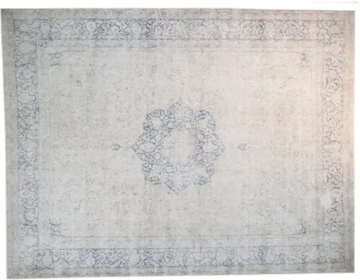 9'6"x12'6" Anthony Rug - Ivory/Blue - F.J. Kashanian - Ivory