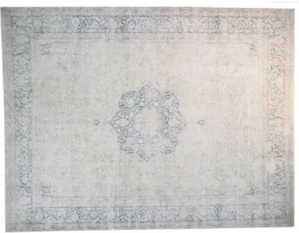 9'6"x12'6" Anthony Rug - Ivory/Blue - F.J. Kashanian - White - White