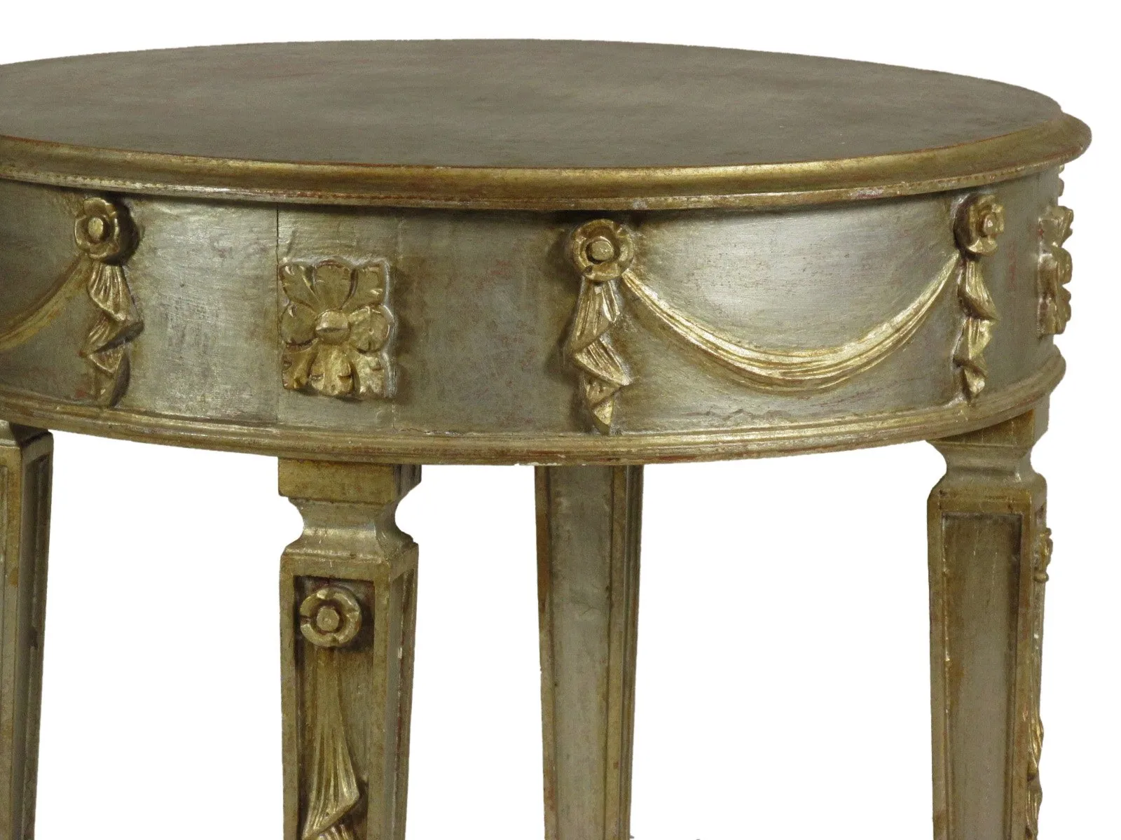 Italian Neoclassical End Tables - Set of 2 - The Barn at 17 Antiques - Silver