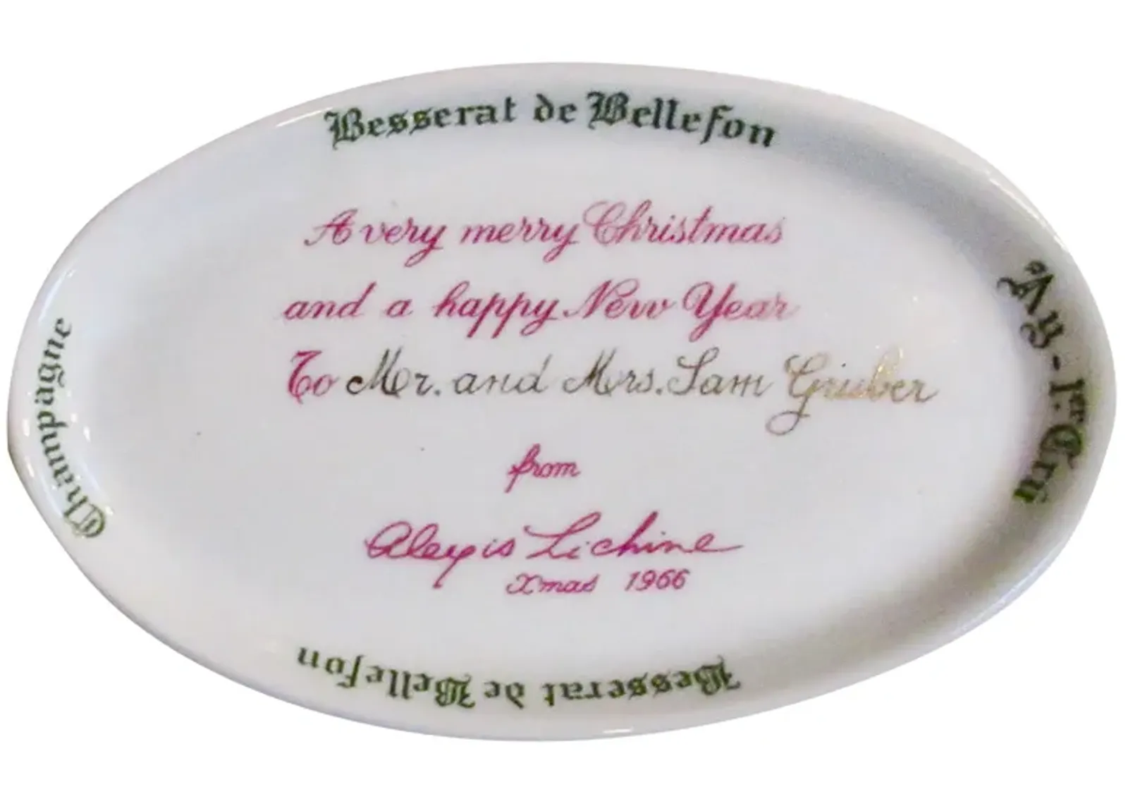 French Champagne Tray - 1966 - The Emporium Ltd. - White