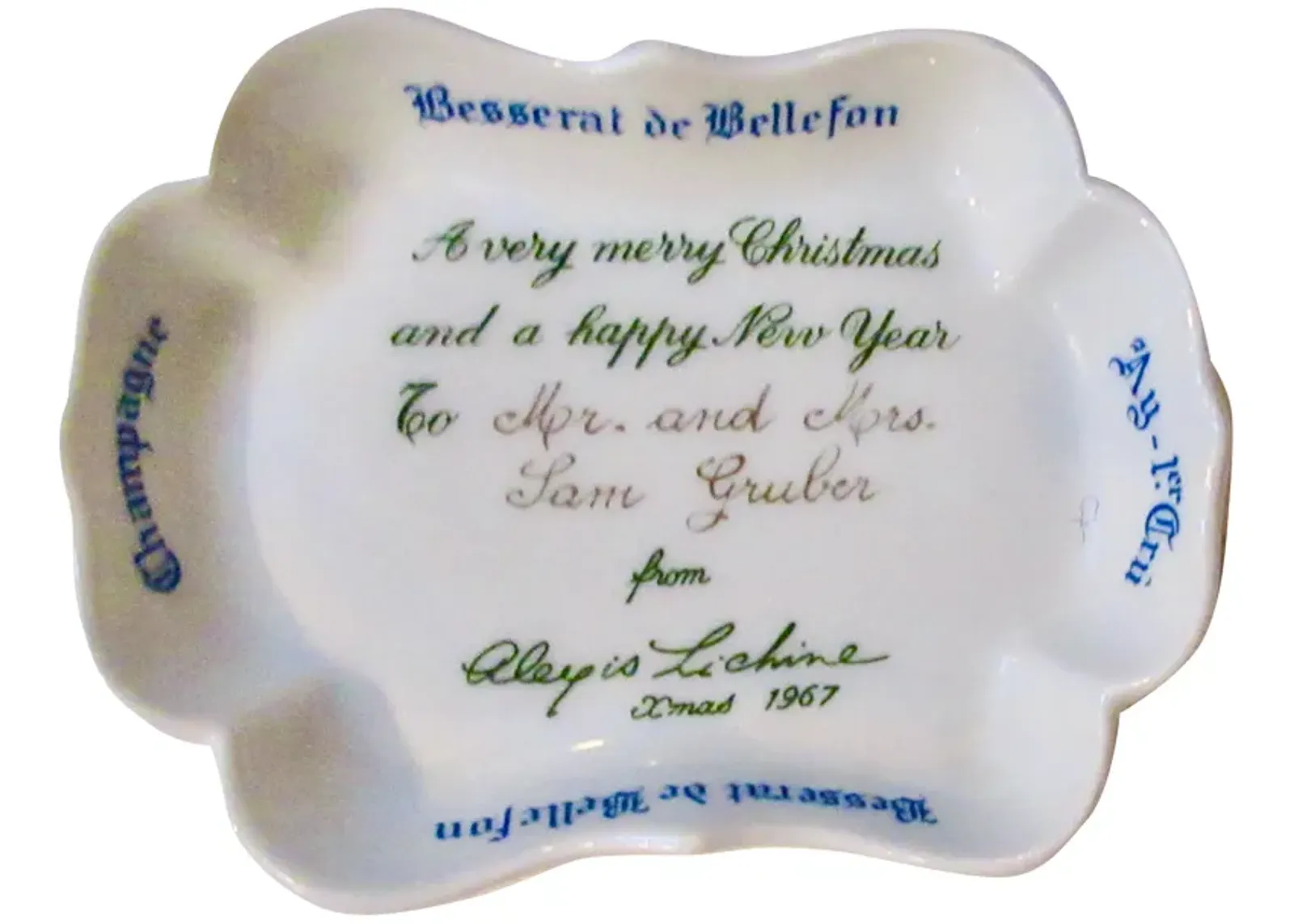 French Champagne Tray - 1967 - The Emporium Ltd. - White