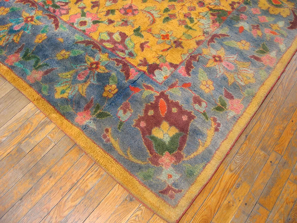 Indian Agra Rug 6'3"x9'0" - Yellow - Yellow