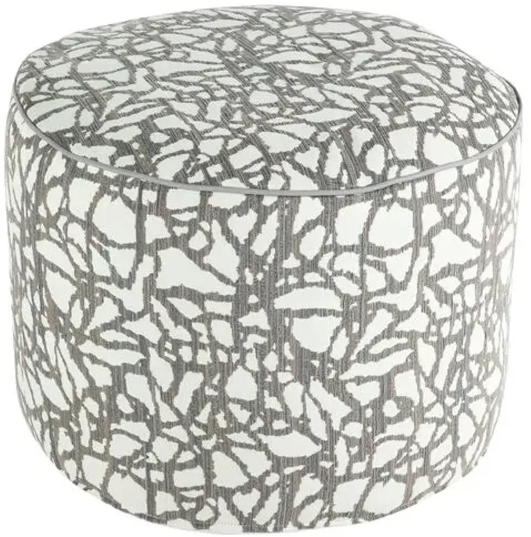 Lola Outdoor Pouf - Mod Pewter