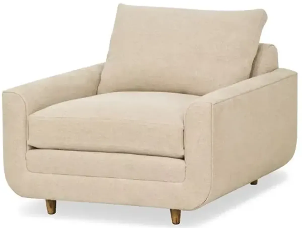 Lauren Liess - Architect Chair - Tan Performance Linen - Beige