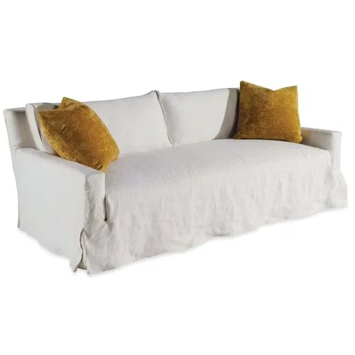 Lauren Liess - Courtier Slipcovered Sofa - Off-White Linen