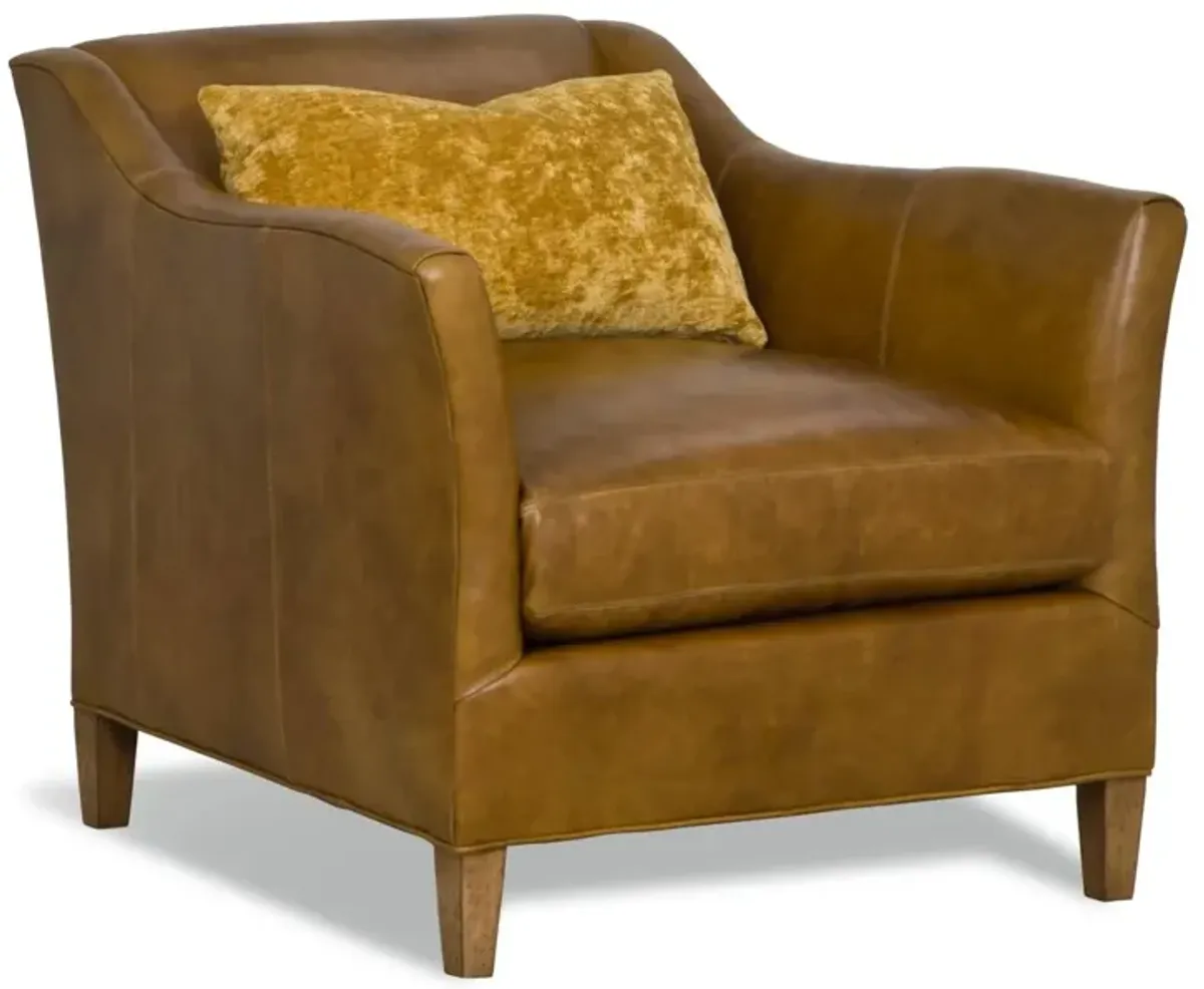 Evolution Leather Chair, Brown/Gold