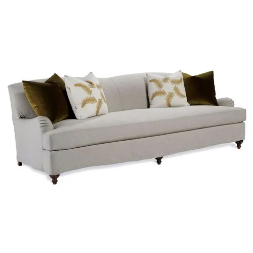 Lauren Liess - Libris Slipcovered Sofa - Gray Linen