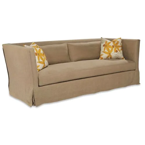 Lauren Liess - Shelter Slipcovered Sofa - Tan Linen