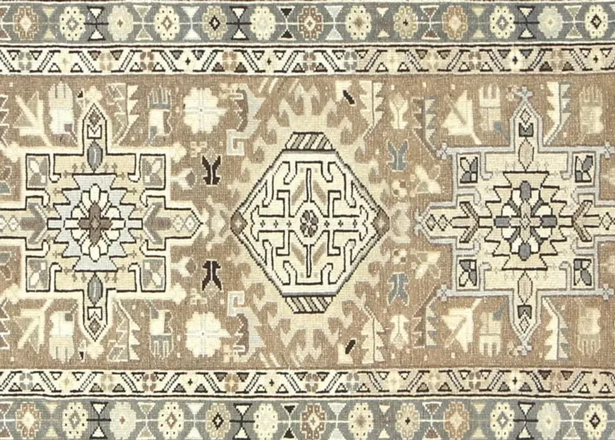 1960s Persian Melayer Runner 2'9"x32'11" - Nalbandian - Brown