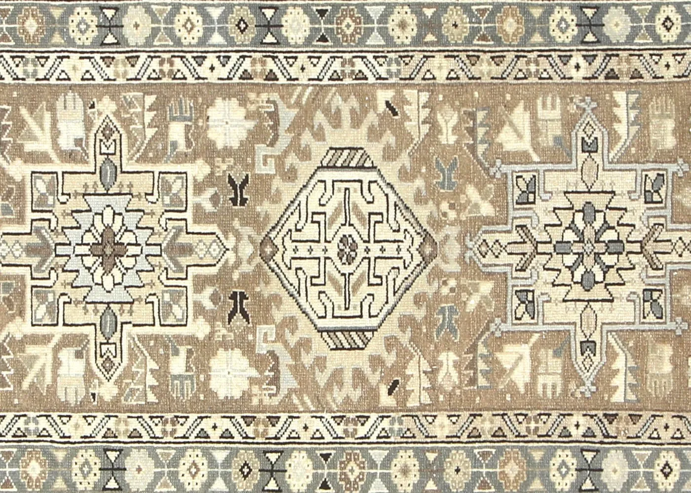 1960s Persian Melayer Runner 2'9"x32'11" - Nalbandian - Brown