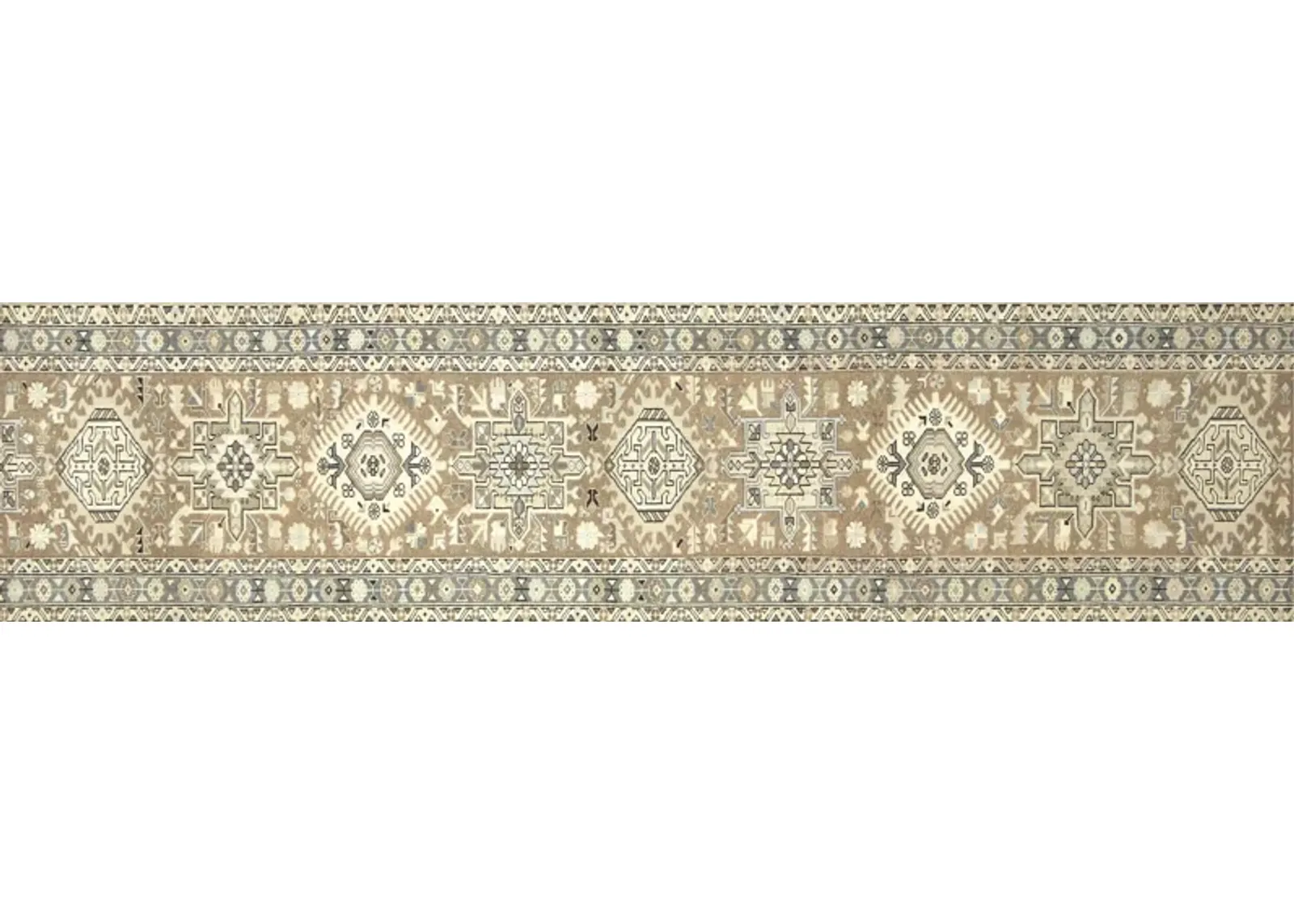 1960s Persian Melayer Runner 2'9"x32'11" - Nalbandian - Brown