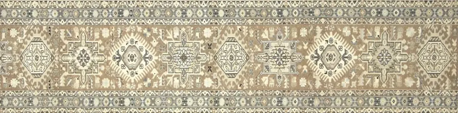 1960s Persian Melayer Runner 2'9"x32'11" - Nalbandian - Brown