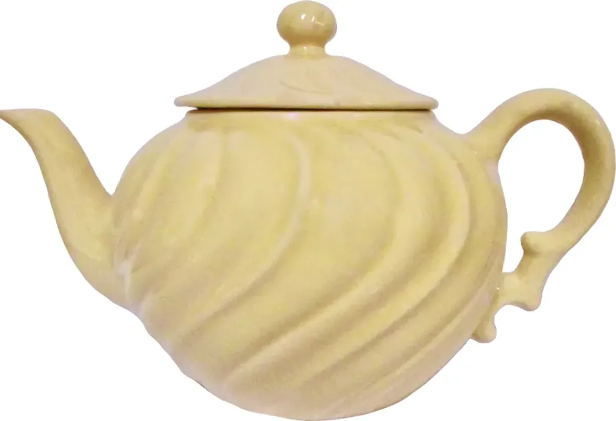 Gladding McBean Swirl Tea Pot - The Emporium Ltd. - Yellow