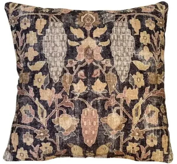 Piper 20x20 Pillow - Charcoal/Terracota - Kim Salmela
