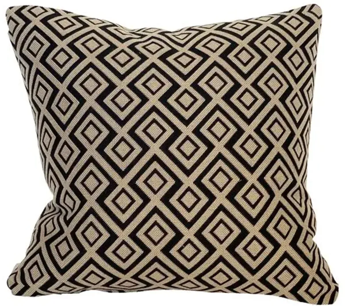 Everly 20x20 Pillow - Black/Tan - Kim Salmela