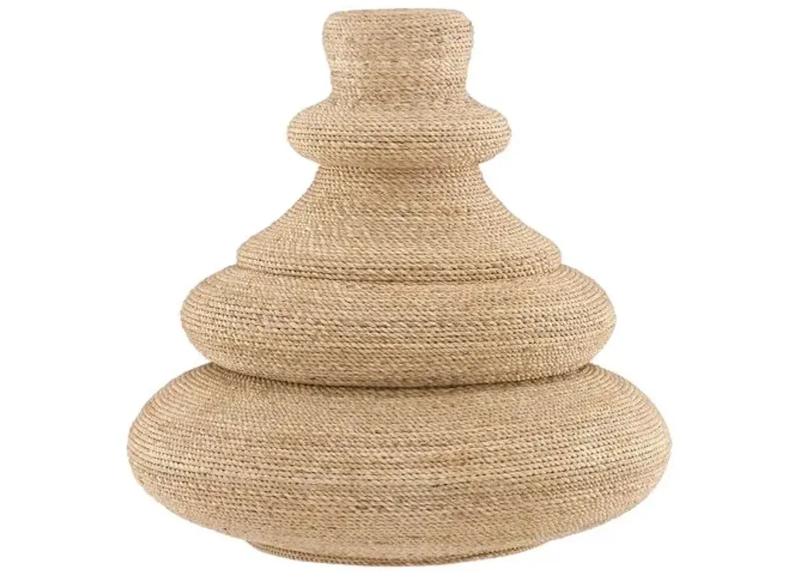 Rope Jaru Jaru Vessel - Natural - Currey & Company - Brown